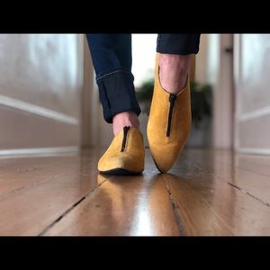 Women’s mustard suede Esprit loafer